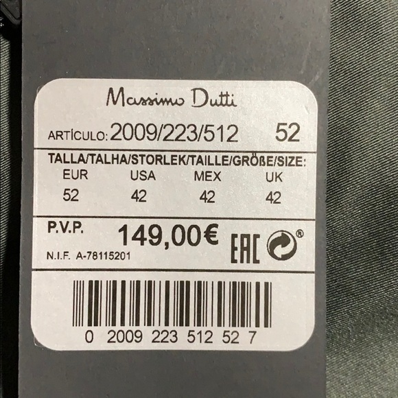 NWT. Massimo Dutti Green Technical Blazer. Size 42 - Picture 4 of 7